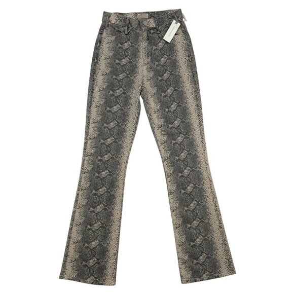 MOTHER Denim - Mother The Hustler Flood Jean Boa Babe 24 Snake Print High Rise NEW